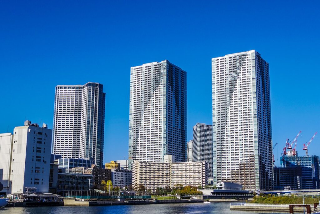 勝どきのタワーマンション群の画像