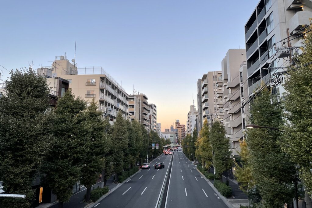目黒通り都立大学駅付近の画像